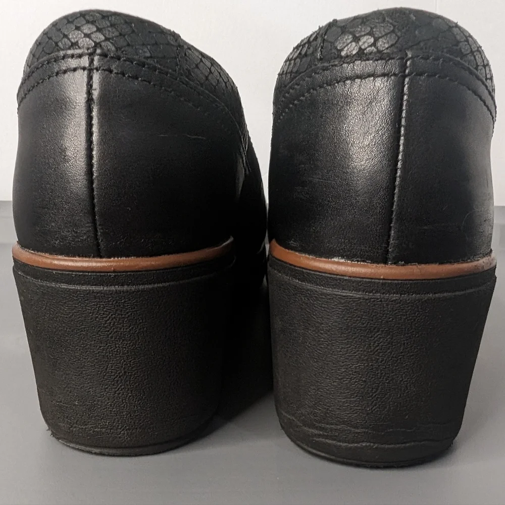 Clarks Mazy Squam 9.5 black leather comfy 2.5